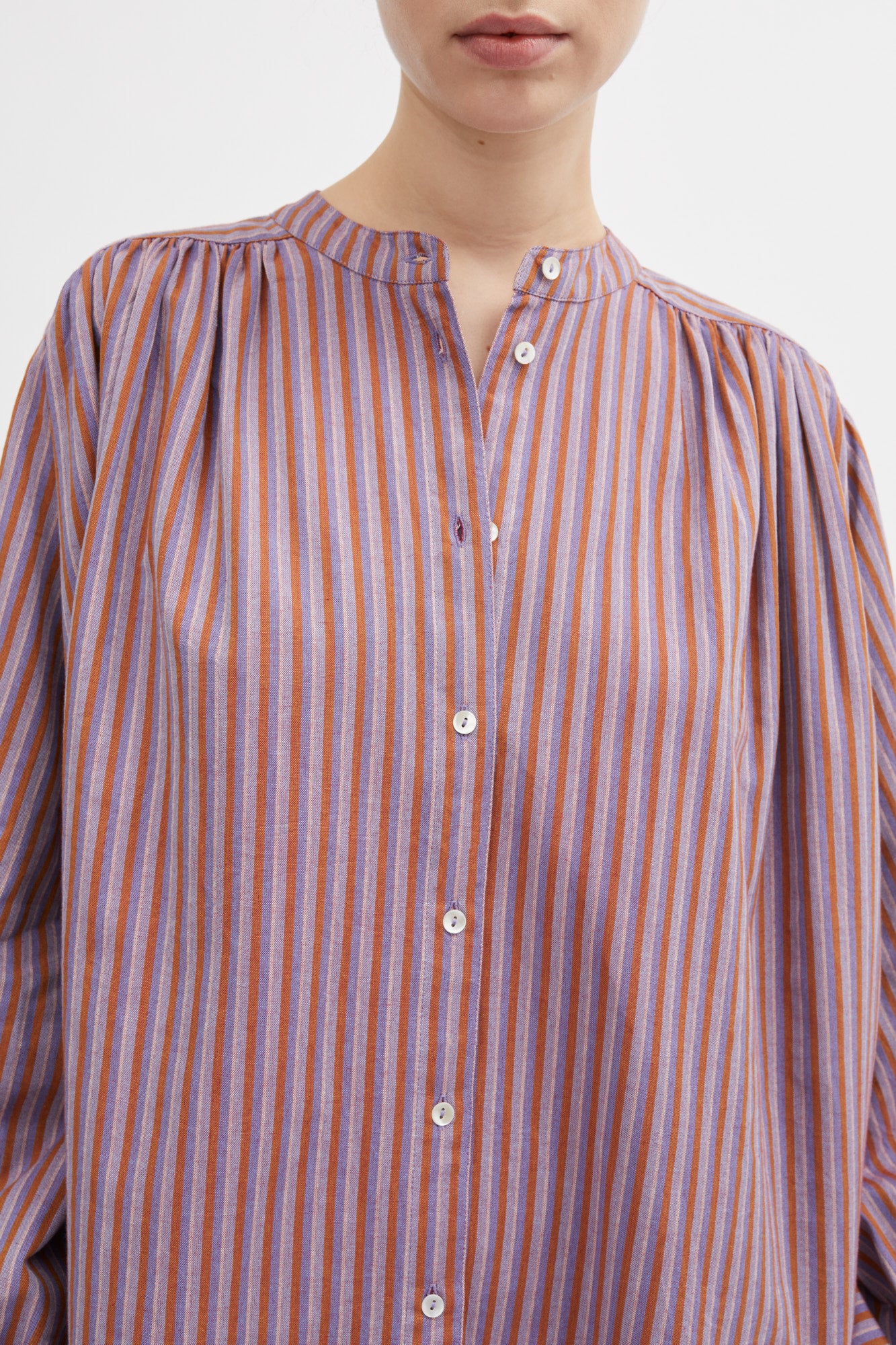 Skall Studio Rita shirt Shirt Violet/Orange stripe